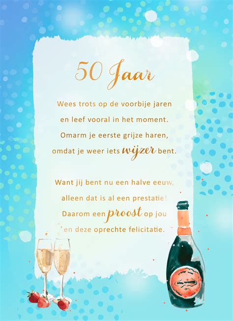 50 jaar gefeliciteerd! Voor een man, vrouw, teksten en gedichten.